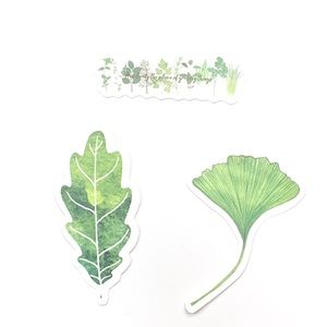 3pcs Plant Vinyl Stickers